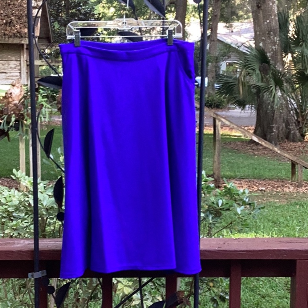 A-line flair skirt   royal blue. Size XL